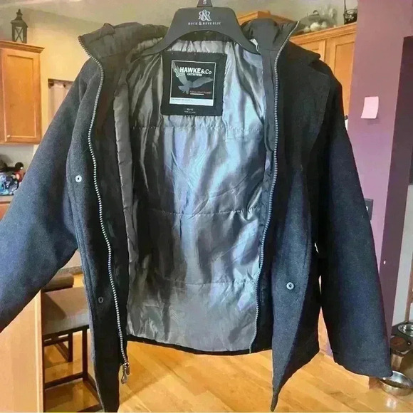 Trendy HAWK & Co Casual/Holiday/ Winter Coat/Jacket with hoodie! So cute! - Picture 3 of 16